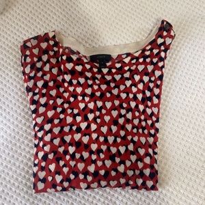 J. Crew Sweater with Heart Pattern